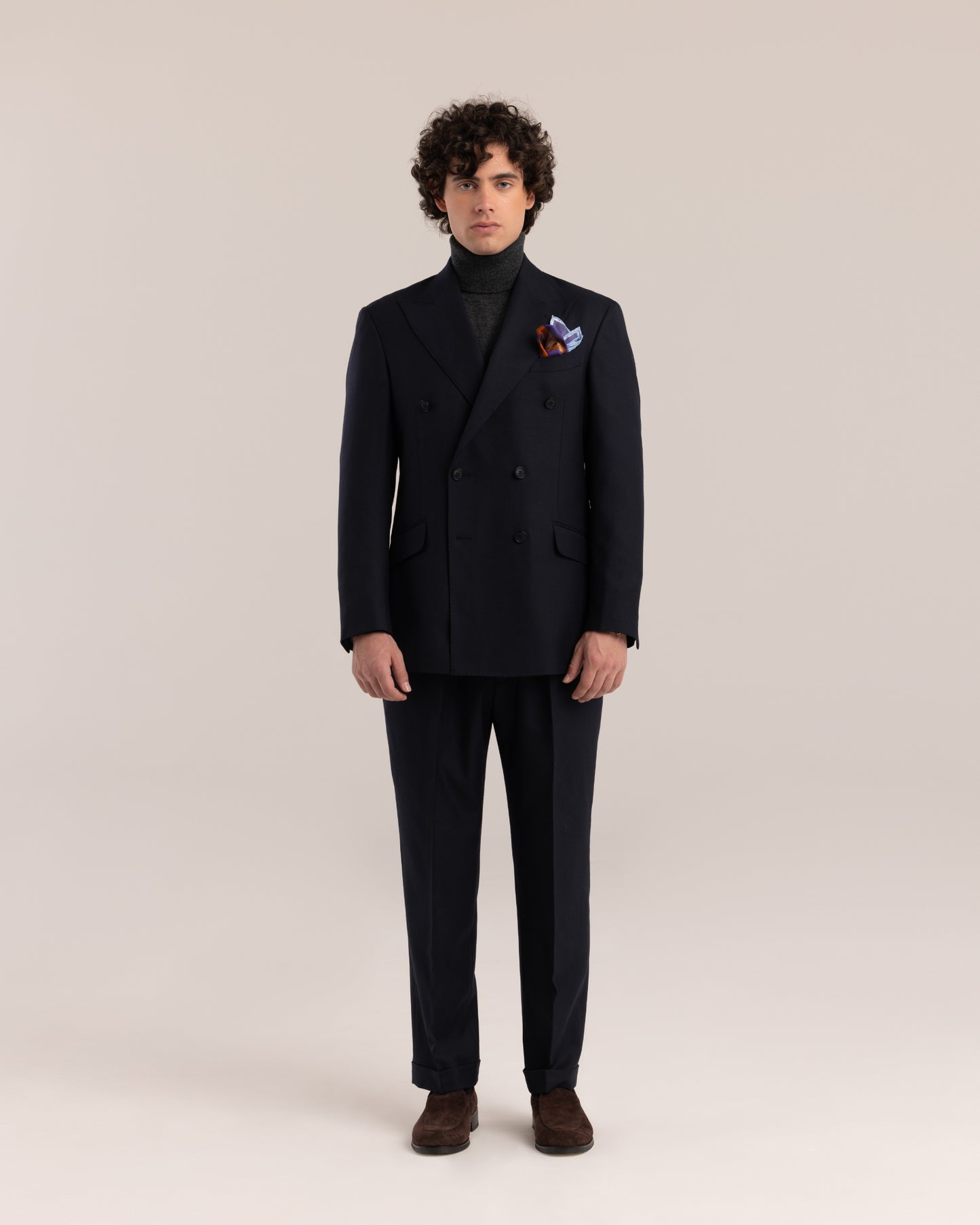 Double Breasted Blazer Dark Navy