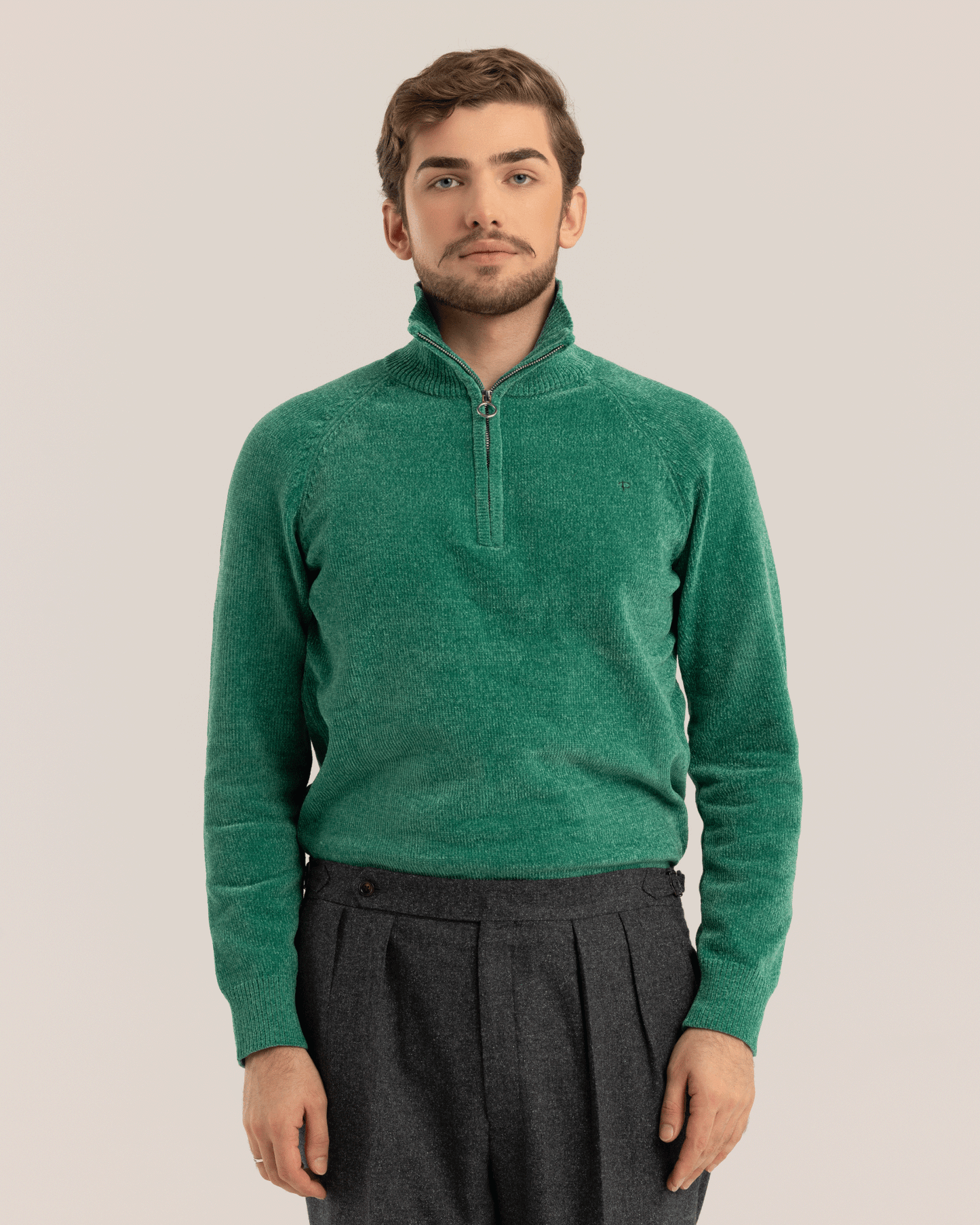 Half-Zip Sport Sweater Green