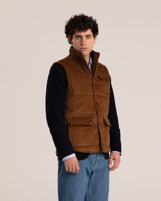 Corduroy Vest Brown