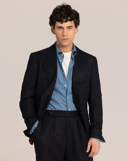 High Collar Classic Denim Shirt