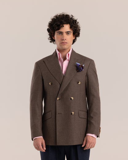 Double Breasted Blazer Brown