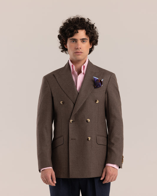 Double Breasted Blazer Brown