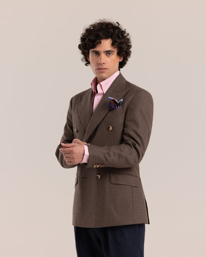 Double Breasted Blazer Brown