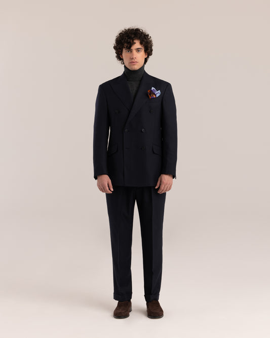 Double Breasted Blazer Dark Navy