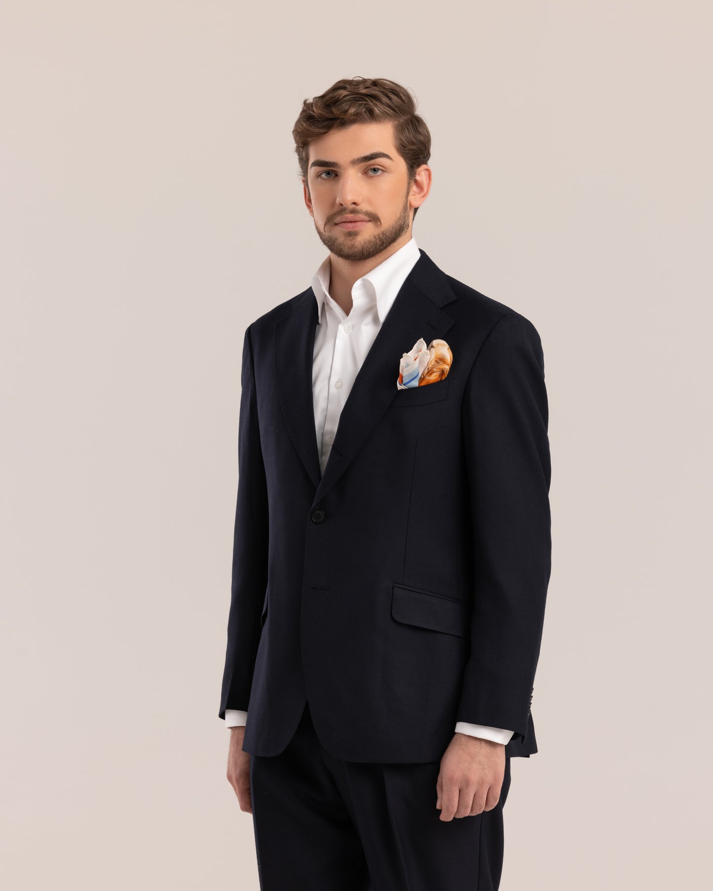 Single Breasted Blazer Dark Navy