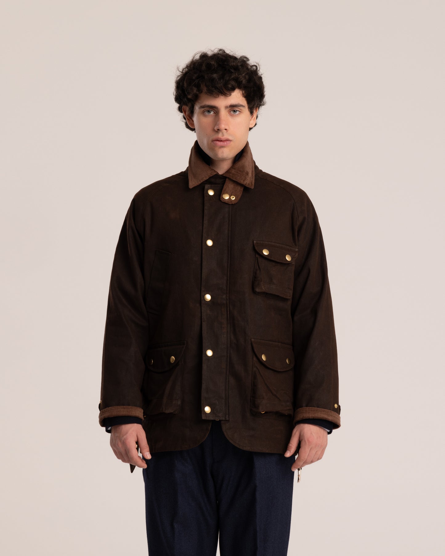 Waxed Jacket Dark Brown
