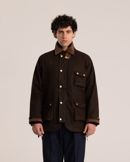 Waxed Jacket Dark Brown