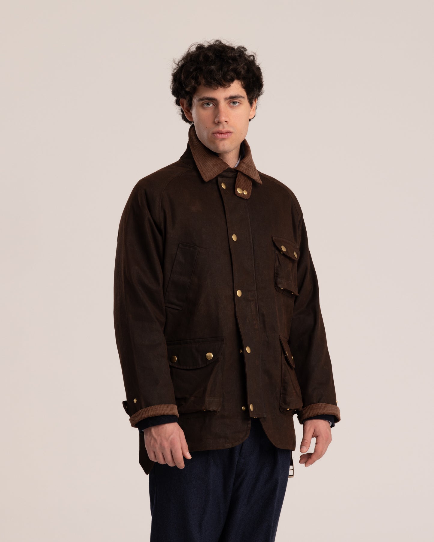 Waxed Jacket Dark Brown