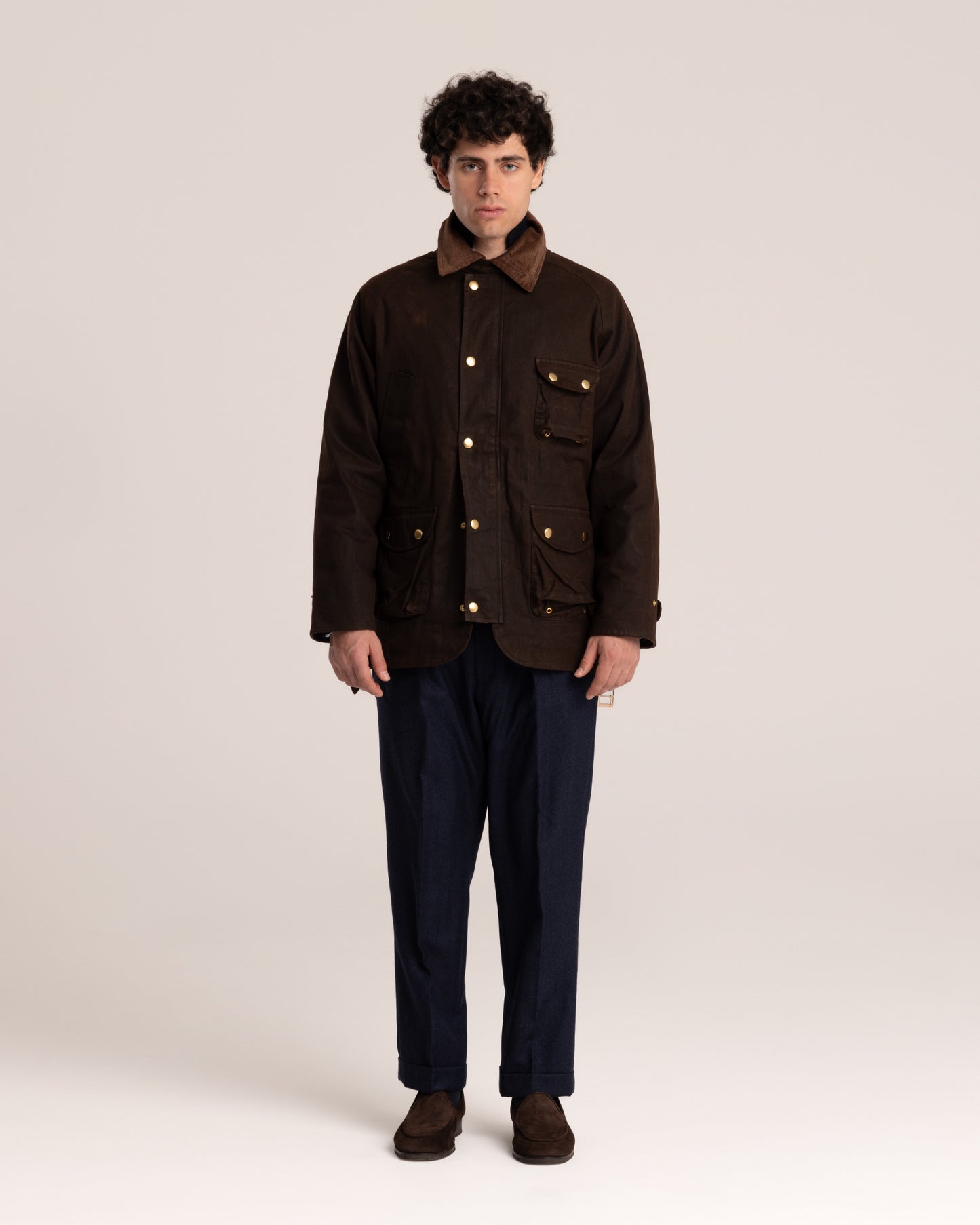 Waxed Jacket Dark Brown