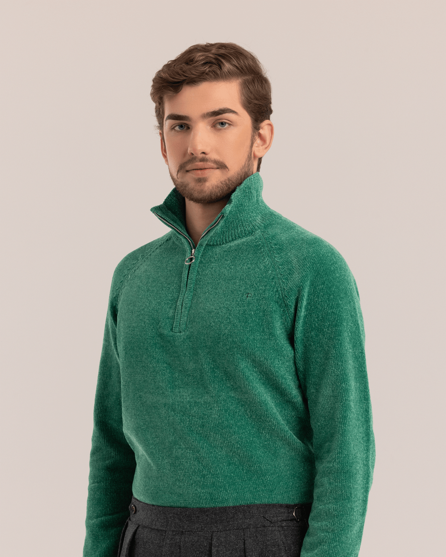 Half-Zip Sport Sweater Green