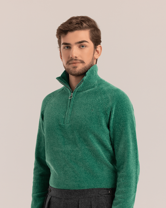 Half-Zip Sport Sweater Green