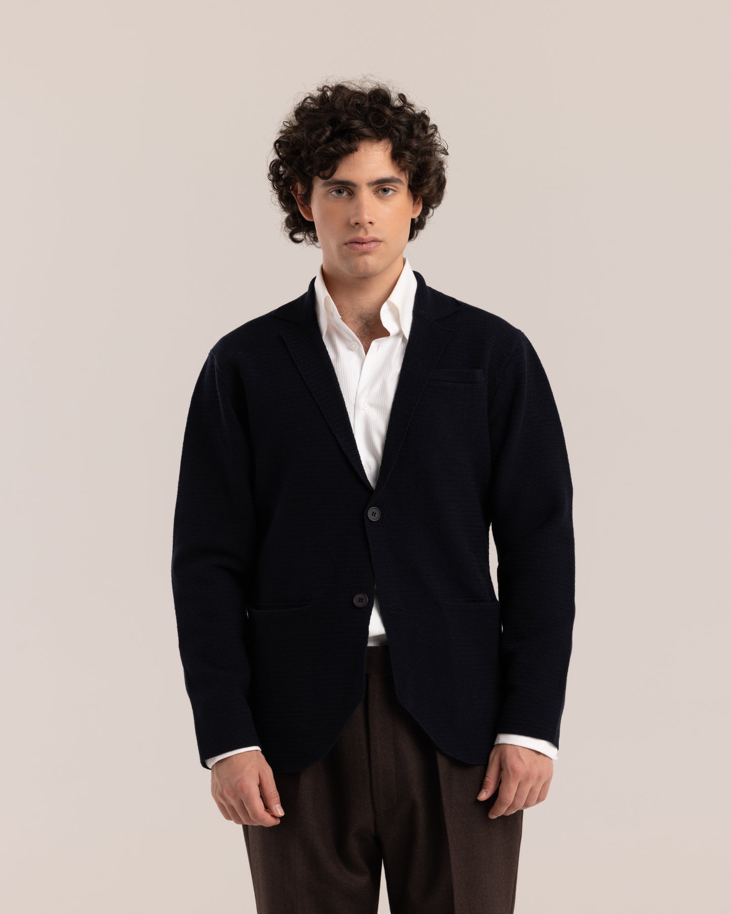Knitted Jacket Navy