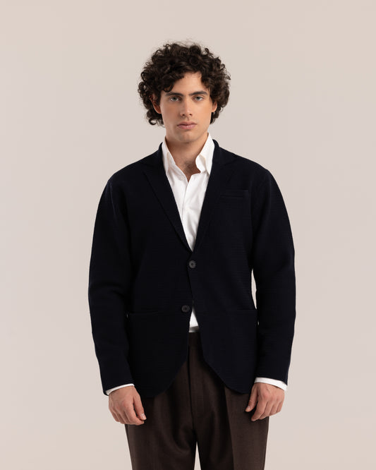 Knitted Jacket Navy