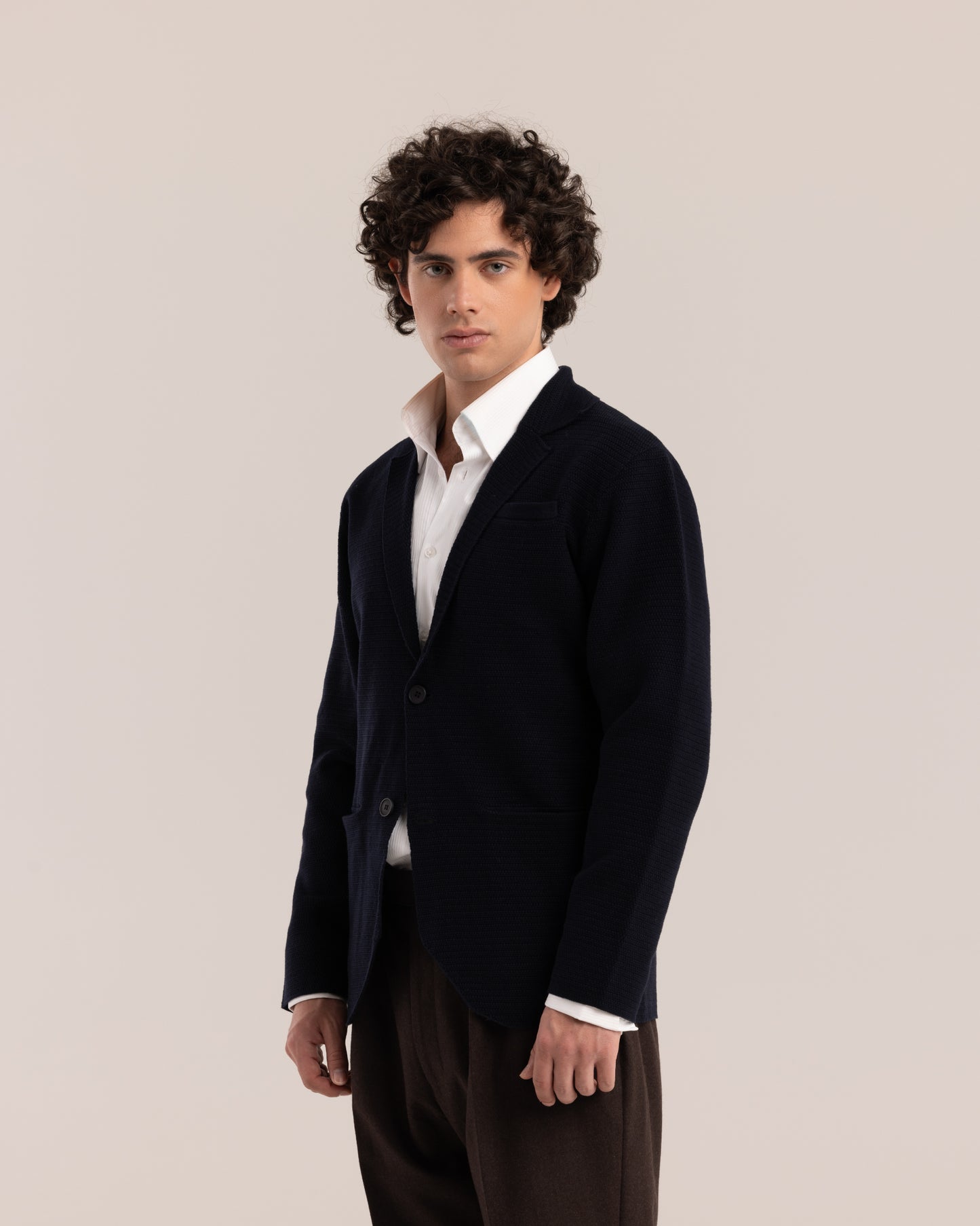 Knitted Jacket Navy