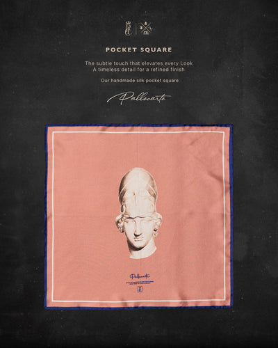 Silk Pocket Square Alexander - Hand stitched edges
