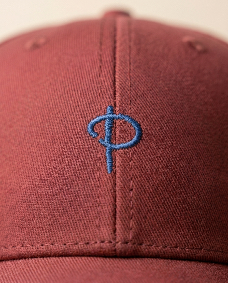 Baseball Cap Burgundy Red Cotton