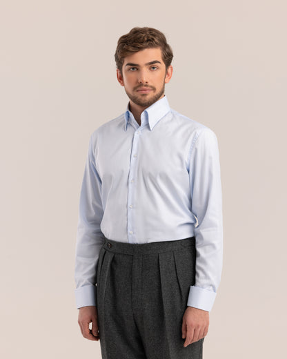 High Collar Classic Shirt Light Blue