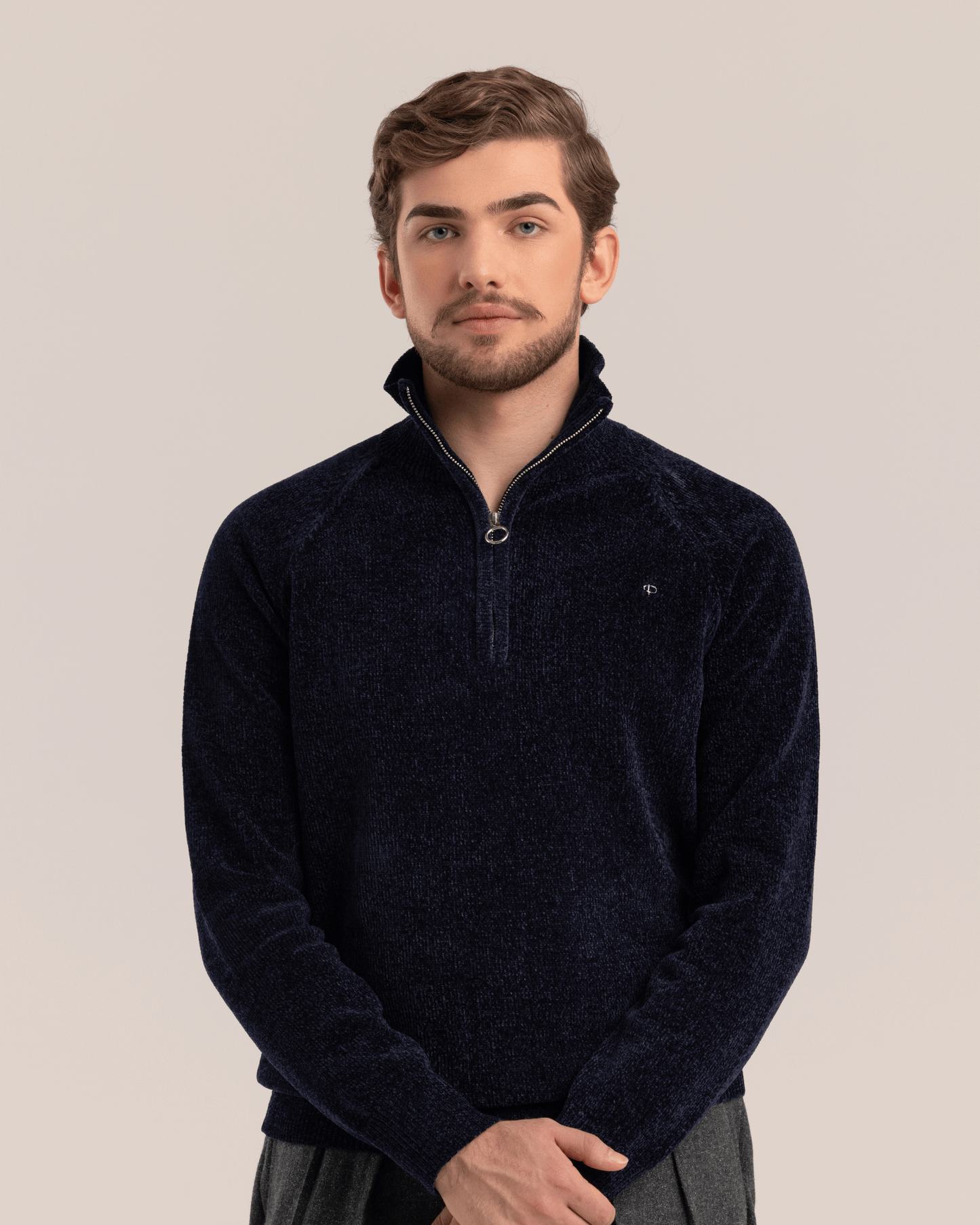 Half-Zip Sport Sweater Navy