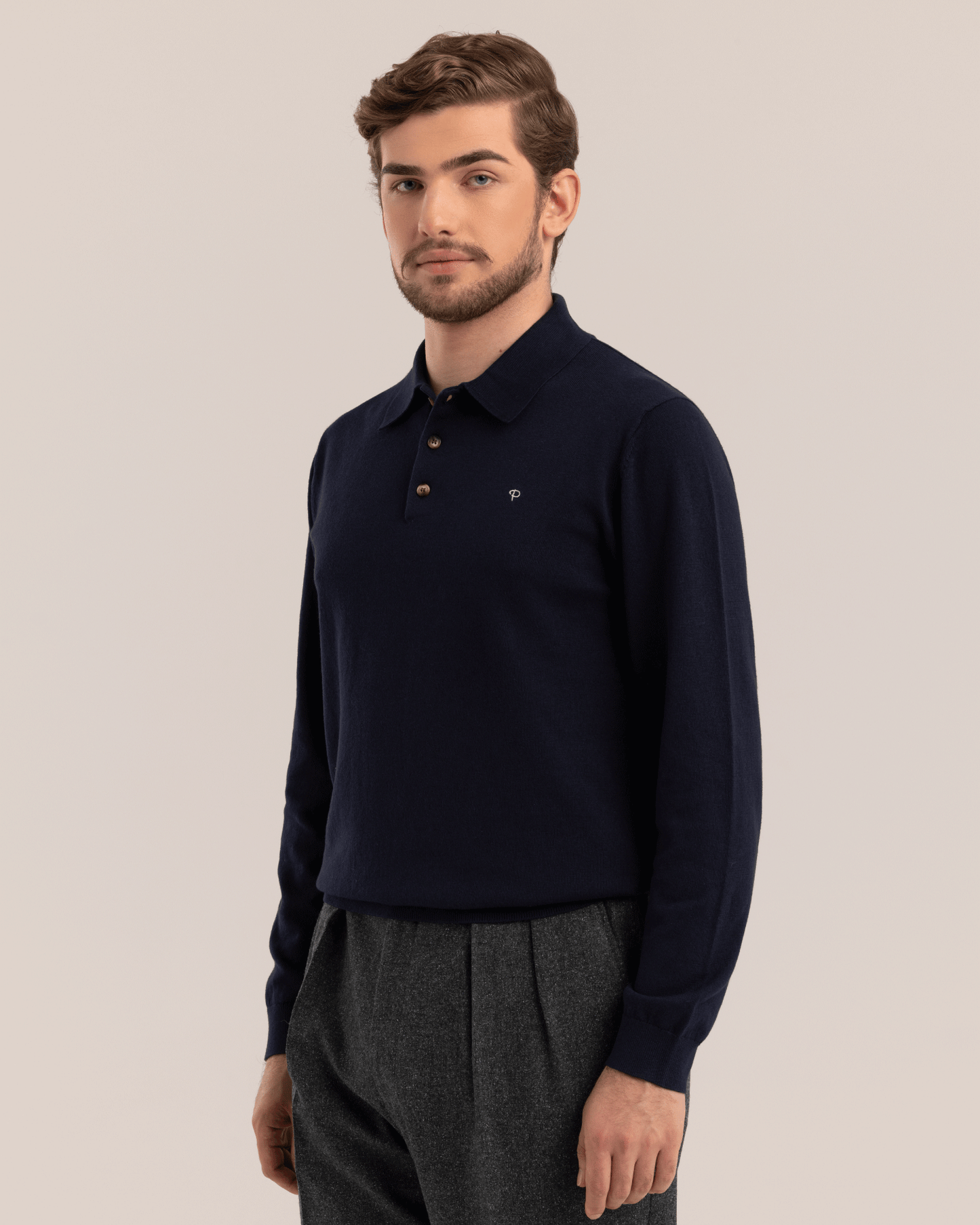 Polo Long Sleeve Sweater Navy