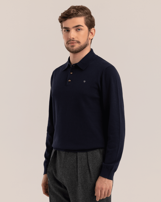 Polo Long Sleeve Sweater Navy