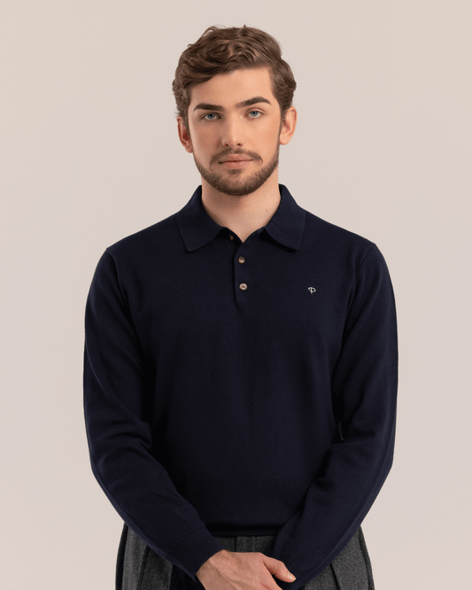 Polo Long Sleeve Sweater Navy