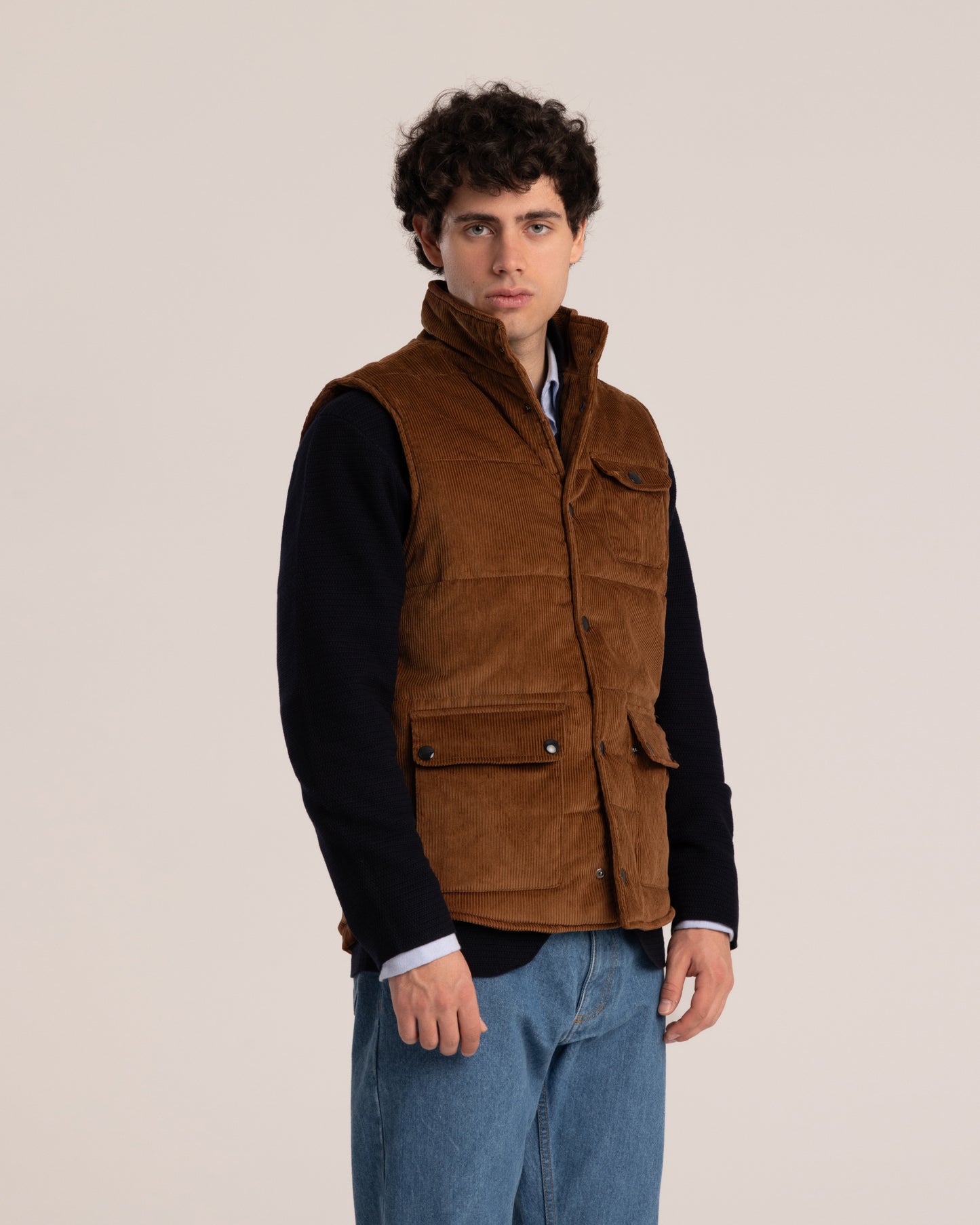 Corduroy Vest Brown