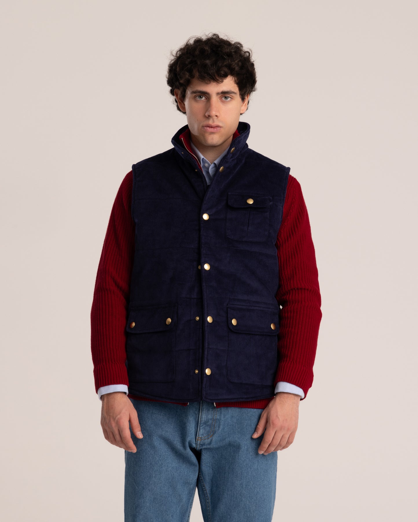Corduroy Vest Navy