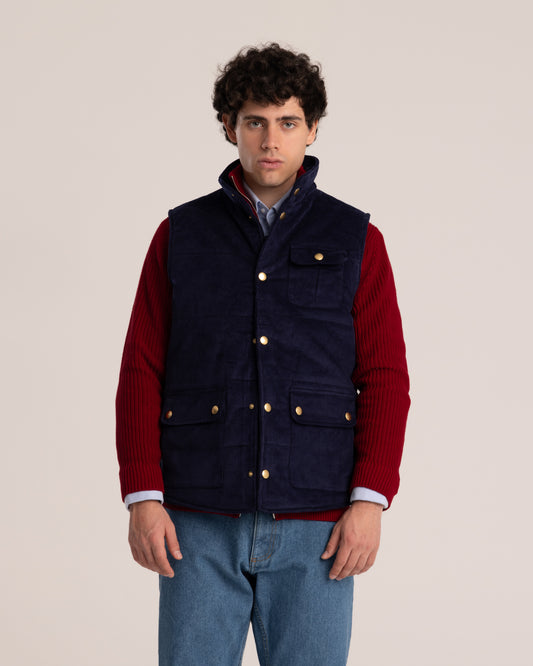 Corduroy Vest Navy