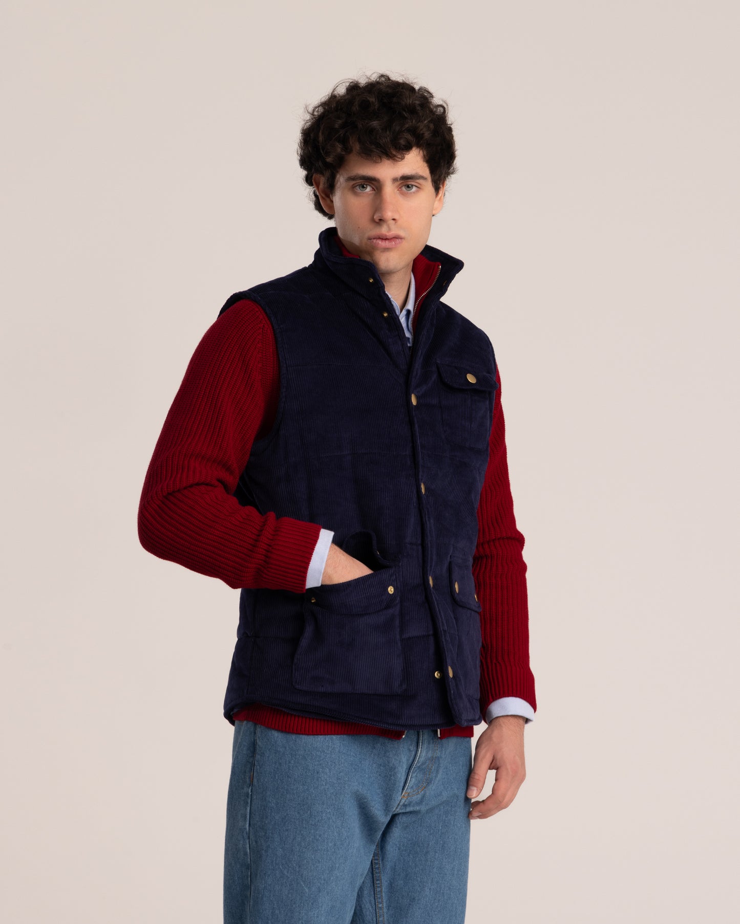 Corduroy Vest Navy