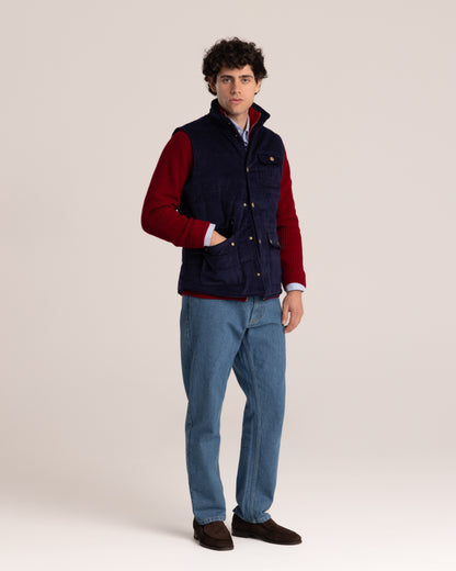 Corduroy Vest Navy